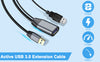 Aktiv 10m USB3.1 förlängningskabel 5Gbps USB A hane till hona för Xbox, PS5, Oculus, skrivare, scanner, Playstation, VR USB extension cable