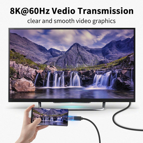 USB4 adapter hane till hona 40G 8K60Hz PD100W