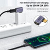 USB4 vinklad adapter hane till hona 40G 8K60Hz PD100W
