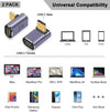 NÖRDIC USB4 vinklad adapter hane till hona 40G 8K60Hz PD100W