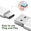 3m USB C 2.0 till USB A kabel 480Mbps vit