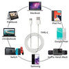 2m USB C 2.0 till USB A kabel 480Mbps vit