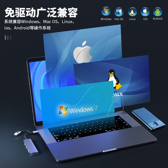 USB Hubb 4 ports 4xUSB-A 3.0 5Gbps