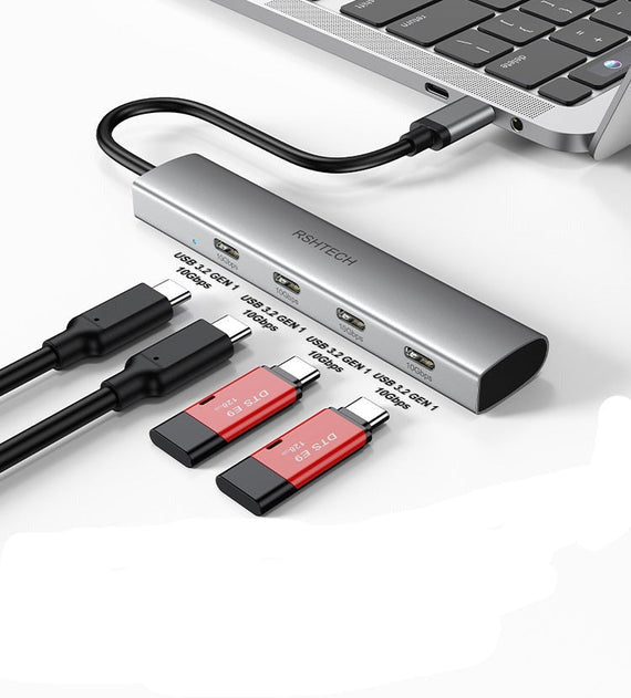 Gen2 3.2 USB-C 4ports Hubb 10Gbps 1m kabel 4xUSB-C