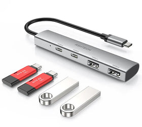 NÖRDIC Gen2 3.2 USB-C 4ports Hubb 10Gbps 1m kabel 2xUSB-A 2xUSB-C