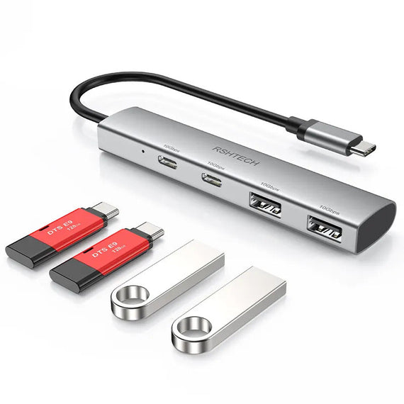Gen2 3.2 USB-C 4ports Hubb 10Gbps 1m kabel 2xUSB-A 2xUSB-C