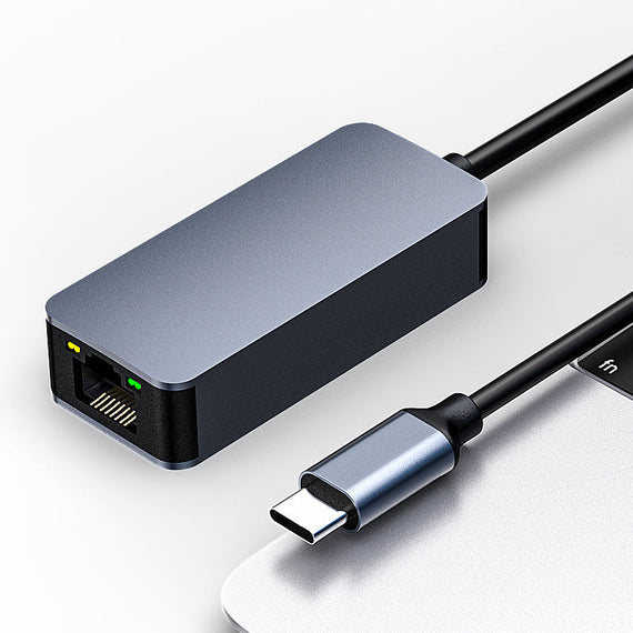 USB-C till 2,5Gbps LAN Adapter Thunderbolt 3/4 15cm kabel aluminium