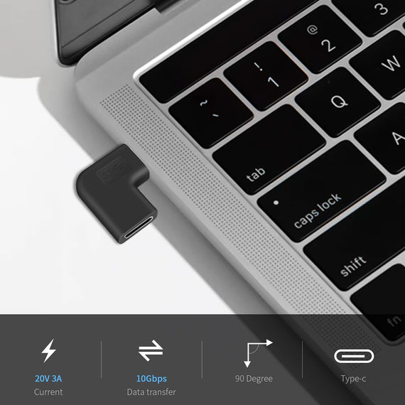 USB C 3.1 Vinklad adapter hane till hona