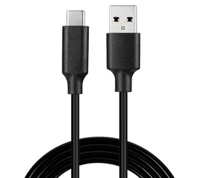 NÖRDIC 2m USB C 2.0 till USB A kabel  480Mbps svart