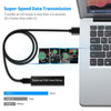 1m USB3.2 Gen1 USB-C till A nylonflätad kabel snabbladdning 3A 5Gbps Power Delivery PD 60W svart