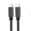 NÖRDIC 1m USB3.2 Gen2 SuperSpeed USB 10Gbps USB-C till C nylonflätad kabel med Power Delivery 100W, 4K60Hz video och Emarker