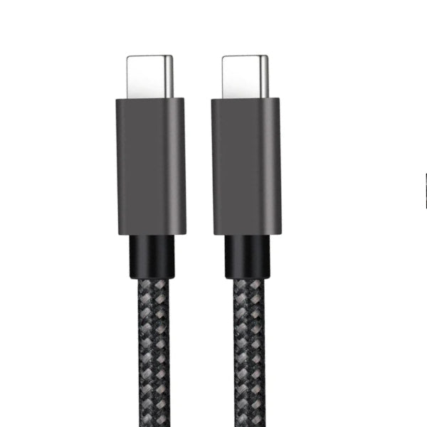1m USB3.2 Gen2 SuperSpeed USB 10Gbps USB-C till C nylonflätad kabel med Power Delivery 100W, 4K60Hz video och Emarker