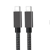 NÖRDIC 50cm USB3.2 Gen2 SuperSpeed USB 10Gbps USB-C till C nylonflätad kabel med Power Delivery 100W, 4K60Hz video och Emarker