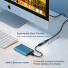 1m USB3.2 Gen2 SuperSpeed USB 10Gbps USB-C till C nylonflätad förlängningskabel med Power Delivery 100W, 4K60Hz video och Emarker