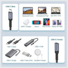 1m USB3.2 Gen2 SuperSpeed USB 10Gbps USB-C till C nylonflätad förlängningskabel med Power Delivery 100W, 4K60Hz video och Emarker