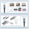 NÖRDIC 50cm USB3.2 Gen2 SuperSpeed USB 10Gbps USB-C till C PVC förlängningskabel med Power Delivery 100W, 4K60Hz video och Emarker