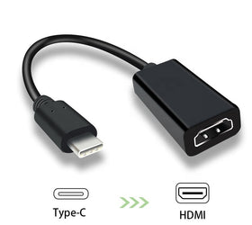 USB C till HDMI adapter 4K i 30Hz 10cm svart