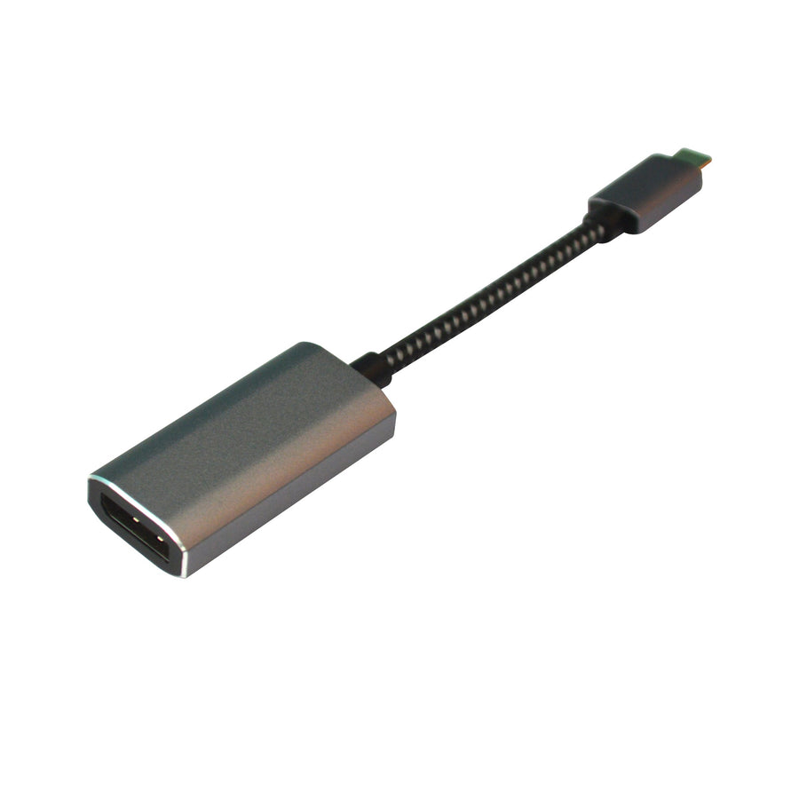 NÖRDIC USB C till Displayport adapter 4K i 60Hz 21.6Gbps Stöd för 3D och HDCP 1.4 och 2.2 10cm Aluminium Space Grey