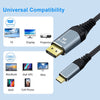 2m USBC to DP 1.4 kabel 8K30Hz 4K120Hz 32,4Gbps HBR3 HDR10