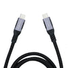 NÖRDIC 1m USB3.2 Gen2 SuperSpeed USB 10Gbps USB-C till C nylonflätad kabel med Power Delivery 100W, 4K60Hz video och Emarker