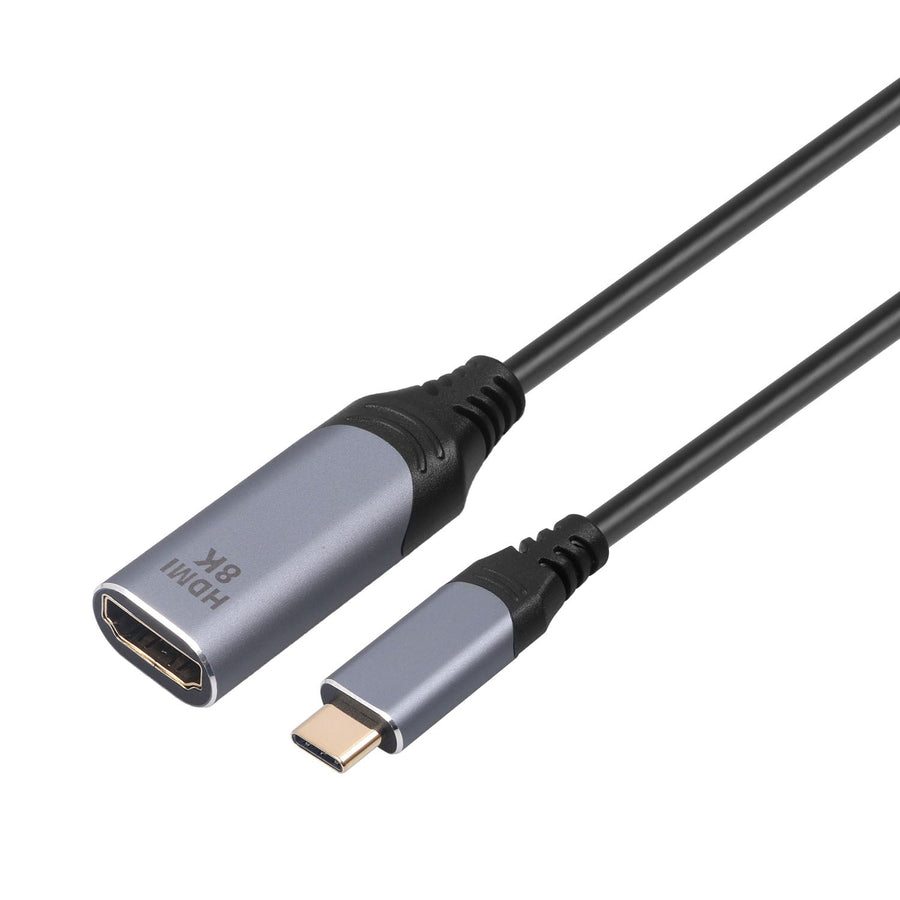 20cm adapter USB-C to HDMI 2.1 8K30Hz 4K120Hz 48Gbps HDR Kompatibel med Thunderbolt 3 och 4