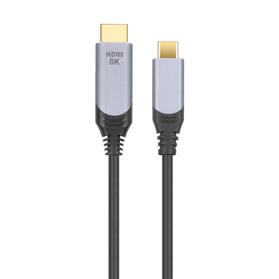 2m kabel USB-C till HDMI 2.1 8K30Hz 4K120Hz 48Gbps HDR Kompatibel med Thunderbolt 3 och 4