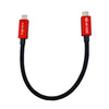 50cm USB3.2 Gen2 SuperSpeed USB 10Gbps USB-C till C nylonflätad kabel med Power Delivery 100W, 4K60Hz video och Emarker