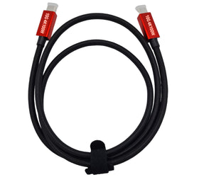 1m USB3.2 Gen2 SuperSpeed USB 10Gbps USB-C till C nylonflätad kabel med Power Delivery 100W, 4K60Hz video och Emarker