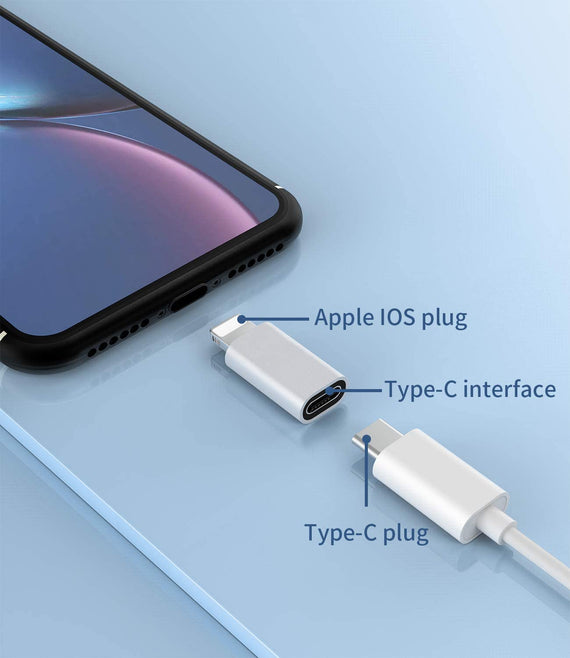 USBC C hona till Lightning ha (Non MFI) adapter silver