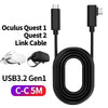 VR Link kabel 5m USB3.2 Gen1 USB-C till C 5Gbps 3A snabb laddning Oculus Quest 2 Super Speed USB Link Cable