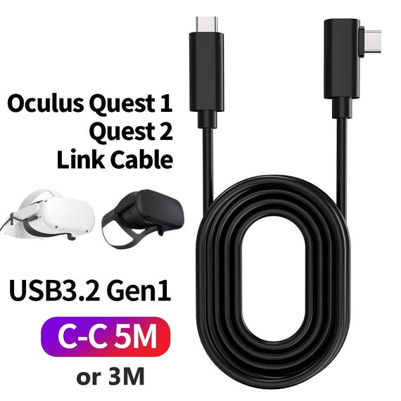 VR Link kabel 3m USB3.2 Gen1 USB-C till C 5Gbps 3A snabb laddning Oculus Quest 2 Super Speed USB Link Cable