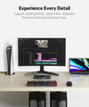 USB-C & HDMI KVM-switch 4 datorer 1 bildskärm, typ-c-portstöd 60W laddning för bärbar dator, 1080P@240Hz & 2560×1440@144Hz