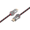 CERTIFIED CABLES 50cm Ultra High Speed HDMI 2.1 8K 60Hz 4K 120Hz 48Gbps Dynamic HDR eARC VRR nylonflätad kabel guldpläterade kontakter