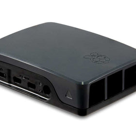 Officiella Raspberry Pi 4-fodral, svart/grå