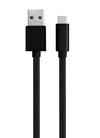 2m USB3.2 Gen1 USB-C till A nylonflätad kabel snabbladdning 3A 5Gbps Power Delivery PD 60W svart