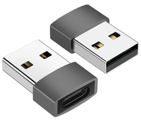 NÖRDIC USB C till OTG USB A mini adapter metal grå