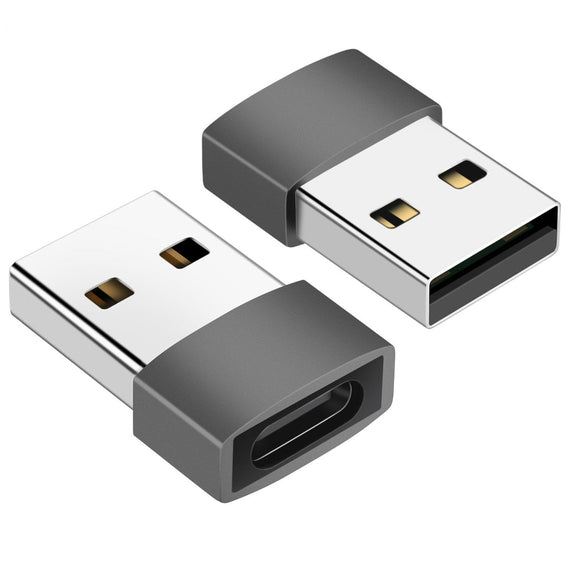 USB C till OTG USB A mini adapter metal grå