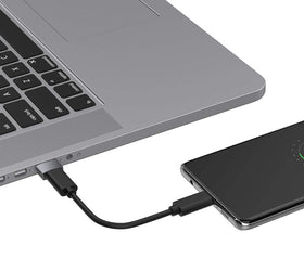 NÖRDIC USB C till OTG USB A mini adapter metal grå