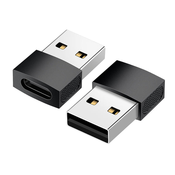 USB C till OTG USB A mini adapter metal svart