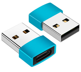 NÖRDIC USB C till OTG USB A mini adapter metal blå