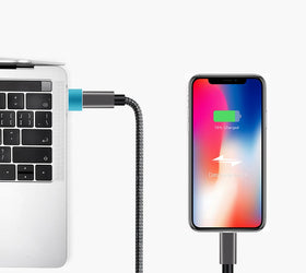 NÖRDIC USB C till OTG USB A mini adapter metal blå