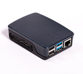 Officiella Raspberry Pi 4-fodral, svart/grå