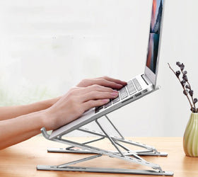 Aluminium justerbar bärbarställ i två nivåer för upp till 17" notebookställ laptopstativ