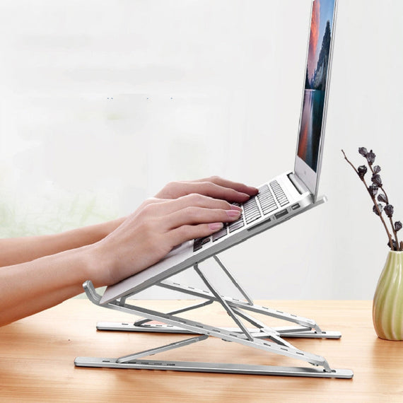 Aluminium justerbar bärbarställ i två nivåer för upp till 17" notebookställ laptopstativ