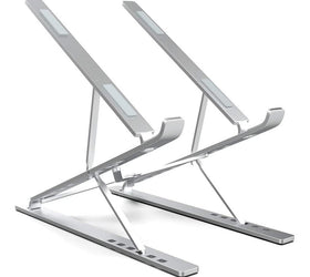 Aluminium justerbar bärbarställ i två nivåer för upp till 17" notebookställ laptopstativ