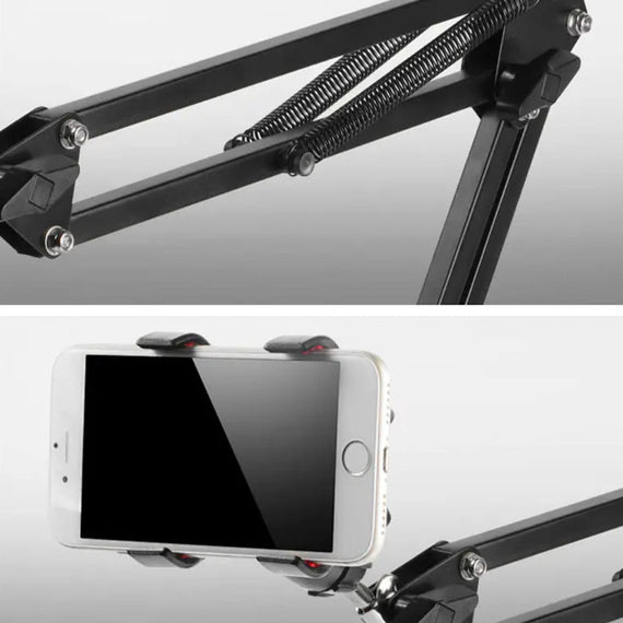 universellt bordsstativ för mobiltelefon metal roterbar 360 upp till 10cm smartphone