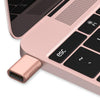 USB A 3.0 OTG hona till USB C hane adapter Aluminium rose gold OTG USB-C adapter synk och laddning