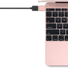 USB A 3.0 OTG hona till USB C hane adapter Aluminium rose gold OTG USB-C adapter synk och laddning