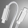 1m USB3.2 Gen2 SuperSpeed USB 10Gbps USB-C till C nylonflätad kabel med Power Delivery 100W, 4K60Hz video och Emarker