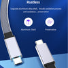 1,5m Platt USB3.2 Gen2 SuperSpeed USB 10Gbps USB-C till C nylonflätad kabel med Power Delivery 100W, 4K60Hz video och Emarker